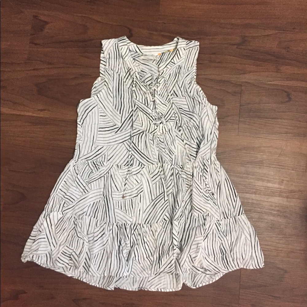 Floreat Calla Lace Up Top - Anthropologie